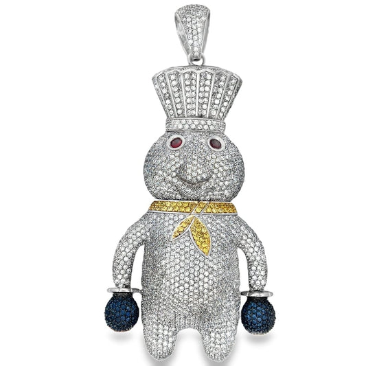 1 of 1 Custom XL Dough Boy CZ Iced Out Pendant
