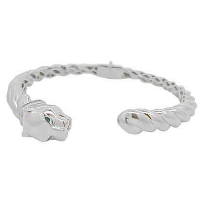 1 Tiger CZ Solid 10K Gold Women's Bangle