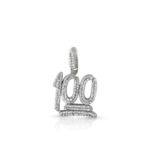 100 .925 Sterling Silver Mini CZ Iced Out Pendant