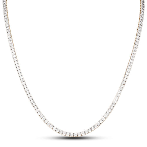 10K White Gold Diamond Tennis Chain 3MM Miracle Setting
