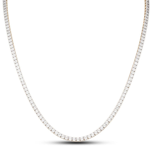 10K White Gold Diamond Tennis Chain 3MM Miracle Setting