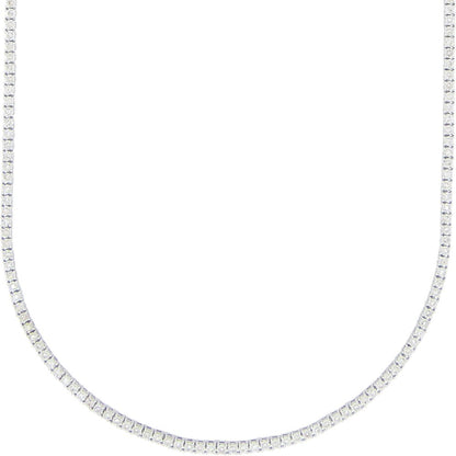 10K White Gold Diamond Tennis Chain 3MM Miracle Setting