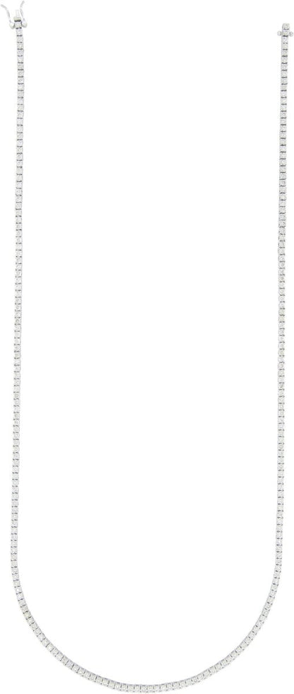 10K White Gold Diamond Tennis Chain 3MM Miracle Setting