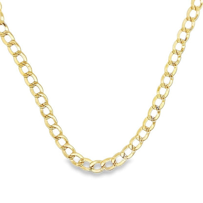 10K Yellow Gold Cuban Chain Lightweight
