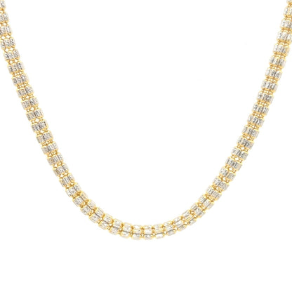 10K Yellow Gold Ice Diamond Cut Chain