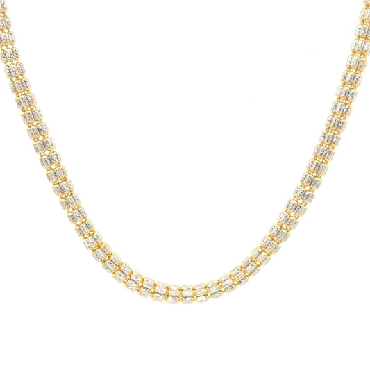 10K Yellow Gold Ice Diamond Cut Chain