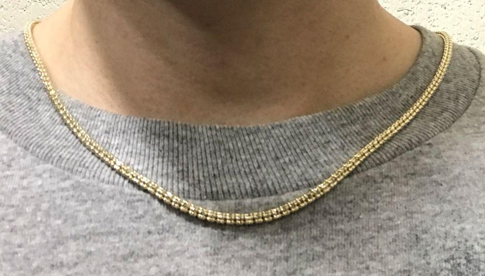 10K Yellow Gold Ice Diamond Cut Chain