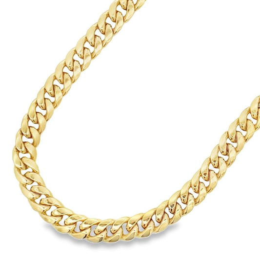 10K Yellow Gold Miami Cuban Chain Lightweight