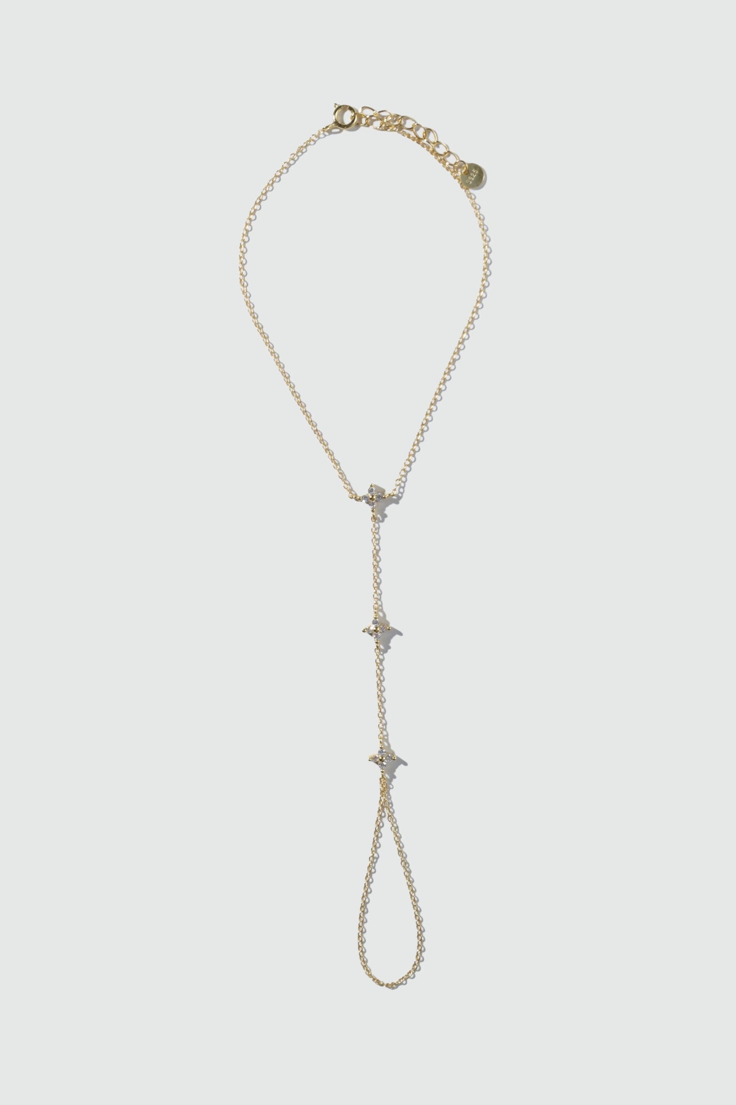 18K Gold Vermeil Starlight Petal Hand Chain Bracelet