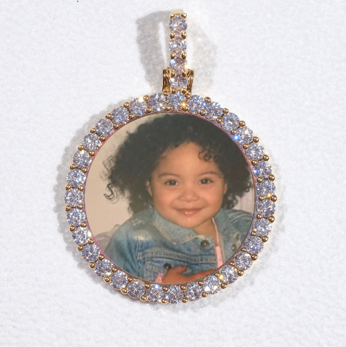 3D CIRCLE CUSTOM PICTURE PENDANT SMALL SIZE