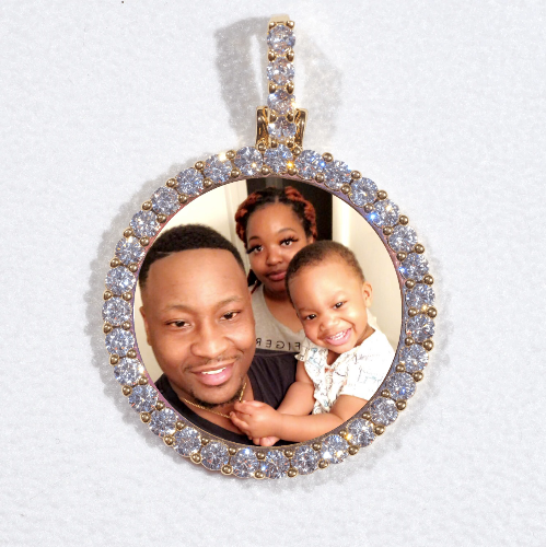 3D CIRCLE CUSTOM PICTURE PENDANT SMALL SIZE