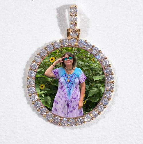 3D CIRCLE CUSTOM PICTURE PENDANT SMALL SIZE