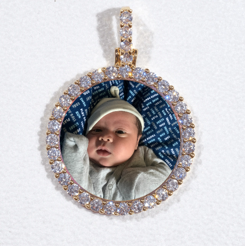 3D CIRCLE CUSTOM PICTURE PENDANT SMALL SIZE