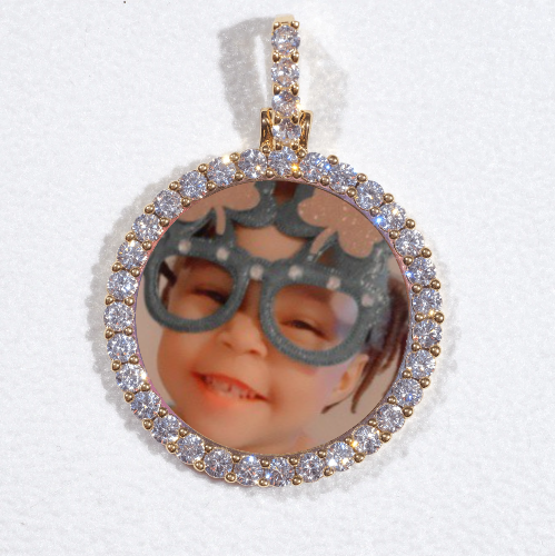 3D CIRCLE CUSTOM PICTURE PENDANT SMALL SIZE