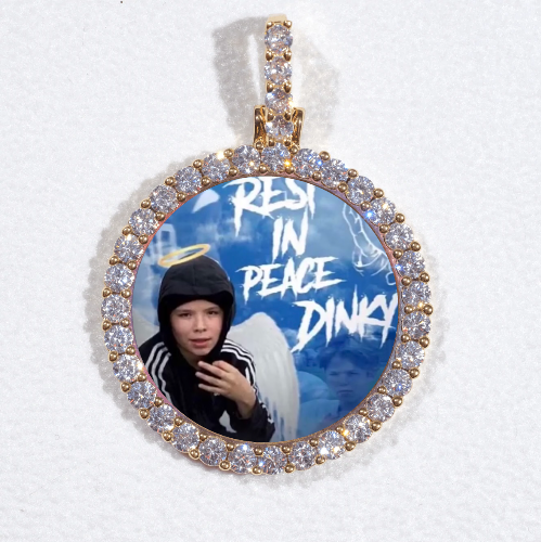3D CIRCLE CUSTOM PICTURE PENDANT SMALL SIZE