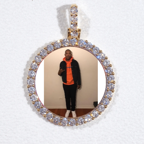 3D CIRCLE CUSTOM PICTURE PENDANT SMALL SIZE