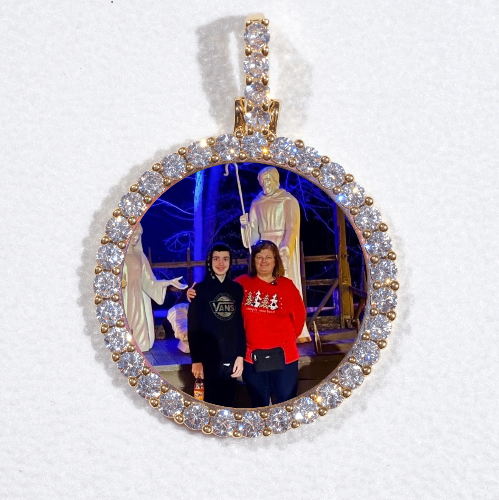 3D CIRCLE CUSTOM PICTURE PENDANT SMALL SIZE