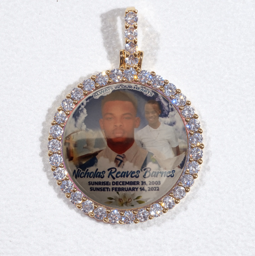3D CIRCLE CUSTOM PICTURE PENDANT SMALL SIZE