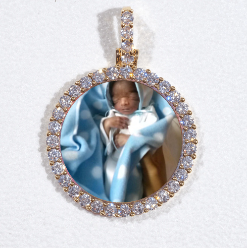 3D CIRCLE CUSTOM PICTURE PENDANT SMALL SIZE