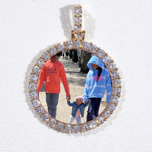 3D CIRCLE CUSTOM PICTURE PENDANT SMALL SIZE