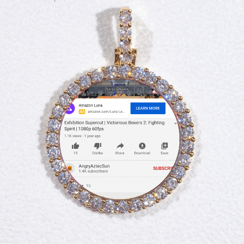 3D CIRCLE CUSTOM PICTURE PENDANT SMALL SIZE