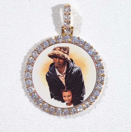 3D CIRCLE CUSTOM PICTURE PENDANT SMALL SIZE