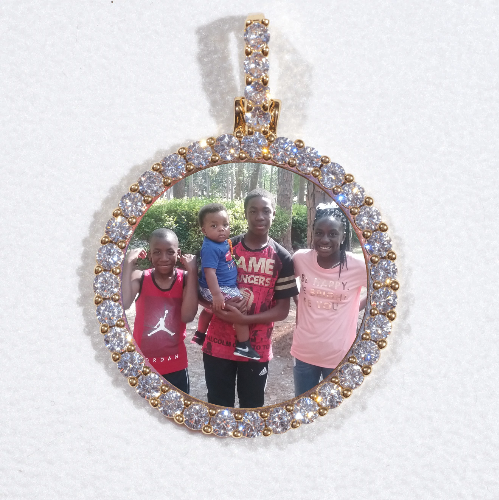 3D CIRCLE CUSTOM PICTURE PENDANT SMALL SIZE