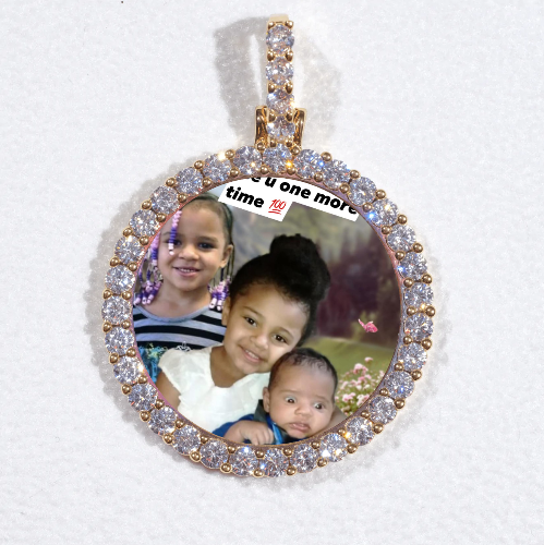 3D CIRCLE CUSTOM PICTURE PENDANT SMALL SIZE