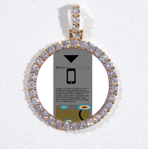 3D CIRCLE CUSTOM PICTURE PENDANT SMALL SIZE