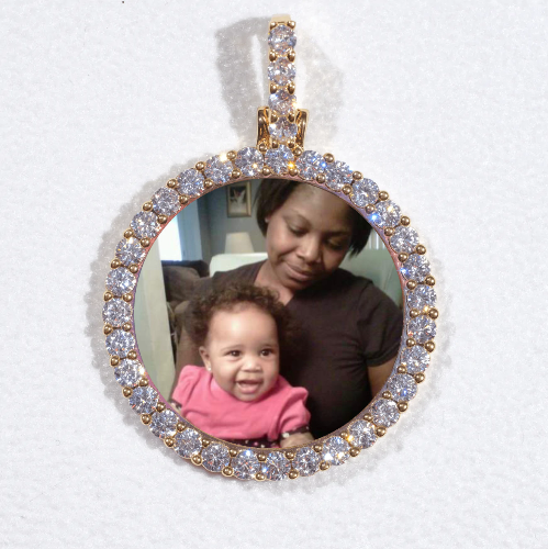 3D CIRCLE CUSTOM PICTURE PENDANT SMALL SIZE