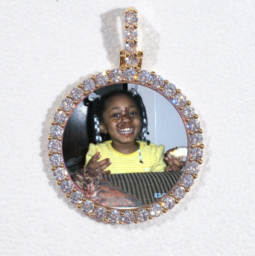 3D CIRCLE CUSTOM PICTURE PENDANT SMALL SIZE