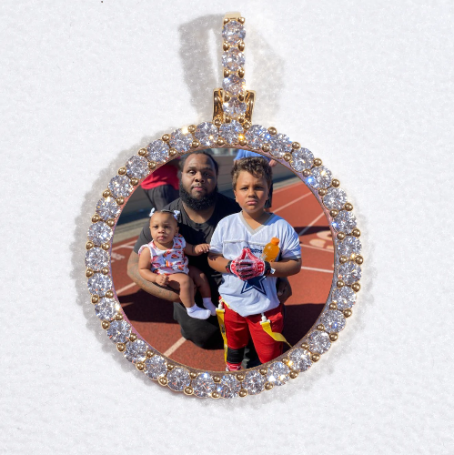3D CIRCLE CUSTOM PICTURE PENDANT SMALL SIZE