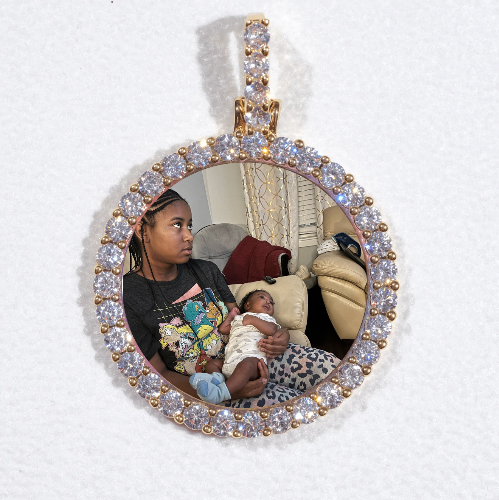 3D CIRCLE CUSTOM PICTURE PENDANT SMALL SIZE
