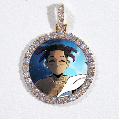 3D CIRCLE CUSTOM PICTURE PENDANT SMALL SIZE