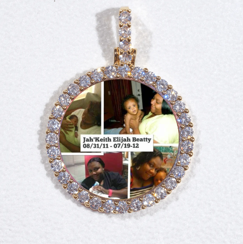 3D CIRCLE CUSTOM PICTURE PENDANT SMALL SIZE