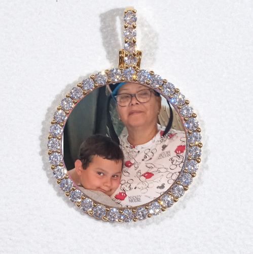 3D CIRCLE CUSTOM PICTURE PENDANT SMALL SIZE