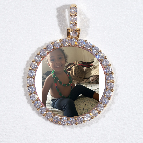 3D CIRCLE CUSTOM PICTURE PENDANT SMALL SIZE