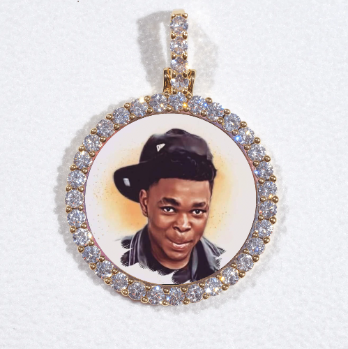 3D CIRCLE CUSTOM PICTURE PENDANT SMALL SIZE