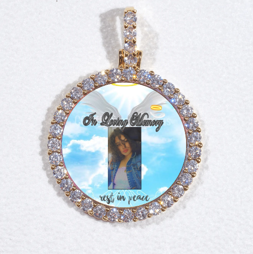 3D CIRCLE CUSTOM PICTURE PENDANT SMALL SIZE