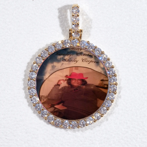 3D CIRCLE CUSTOM PICTURE PENDANT SMALL SIZE