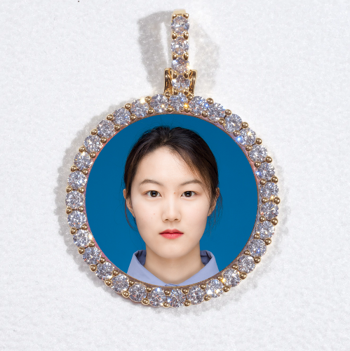 3D CIRCLE CUSTOM PICTURE PENDANT SMALL SIZE