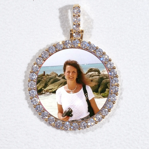 3D CIRCLE CUSTOM PICTURE PENDANT SMALL SIZE