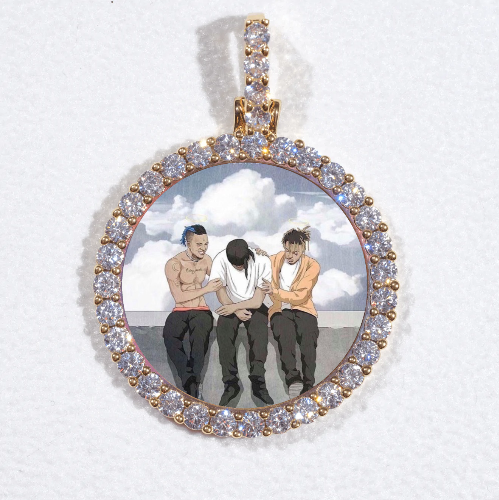 3D CIRCLE CUSTOM PICTURE PENDANT SMALL SIZE