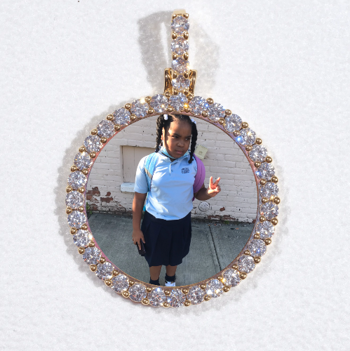 3D CIRCLE CUSTOM PICTURE PENDANT SMALL SIZE