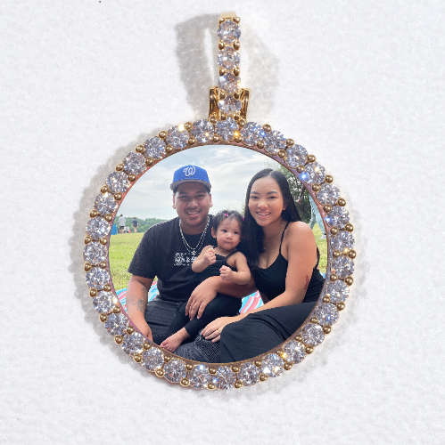 3D CIRCLE CUSTOM PICTURE PENDANT SMALL SIZE