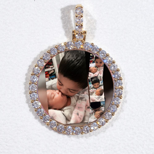 3D CIRCLE CUSTOM PICTURE PENDANT SMALL SIZE