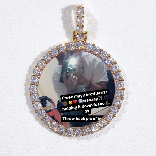 3D CIRCLE CUSTOM PICTURE PENDANT SMALL SIZE