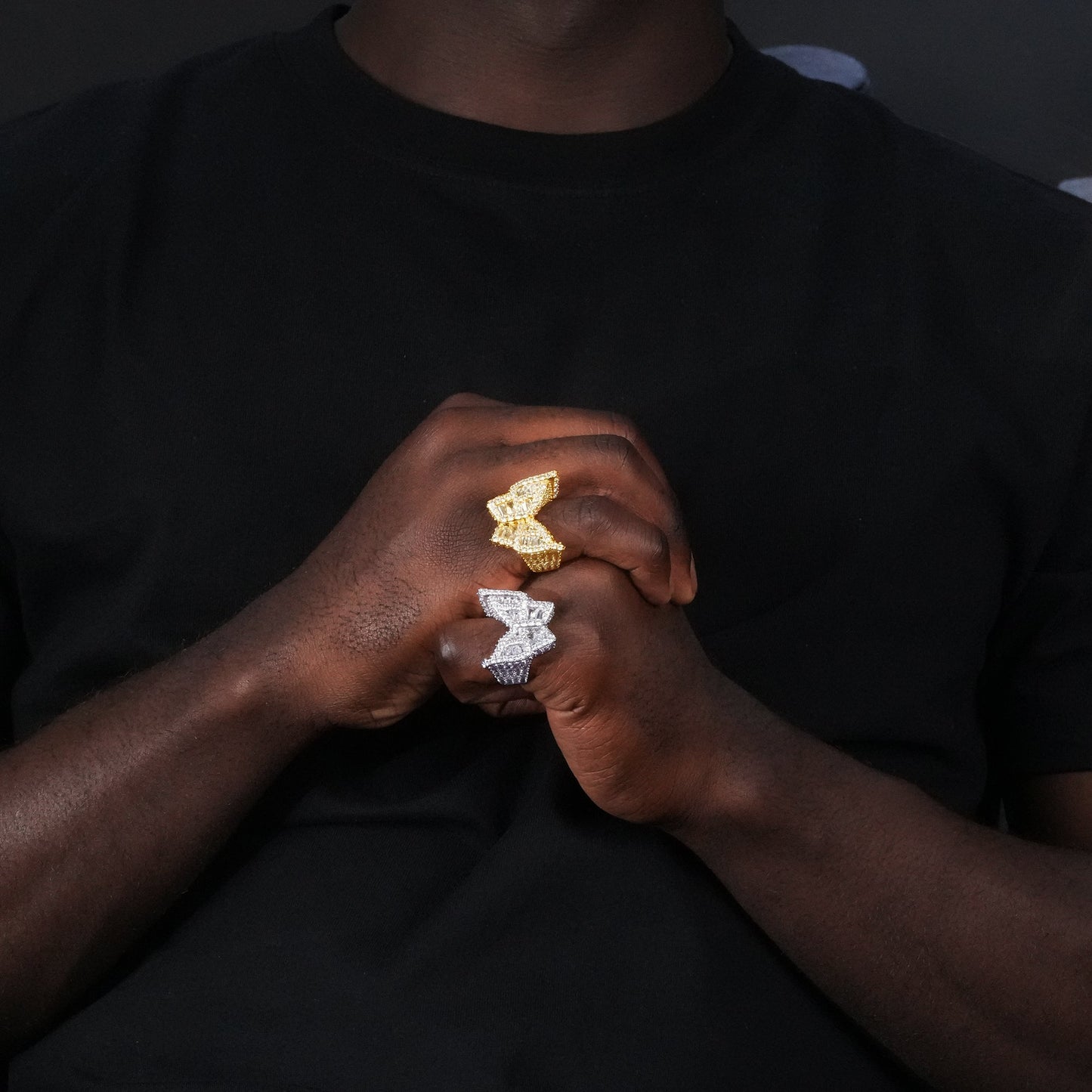 18k Gold-Plated CZ Hip Hop Butterfly Ring