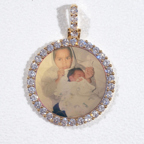 3D CIRCLE CUSTOM PICTURE PENDANT SMALL SIZE