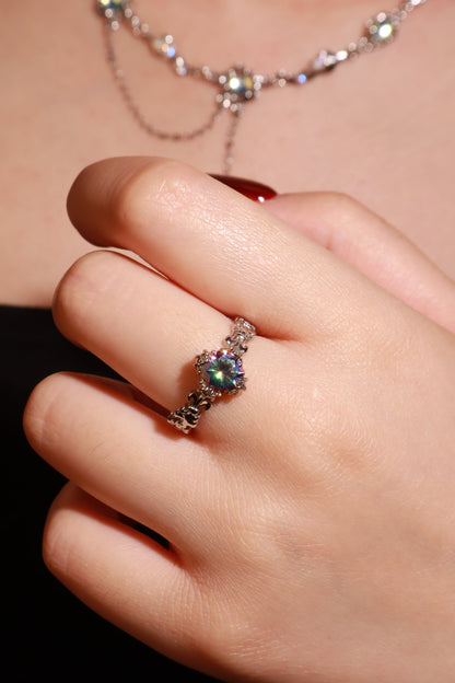 Black Gem Iris Ring